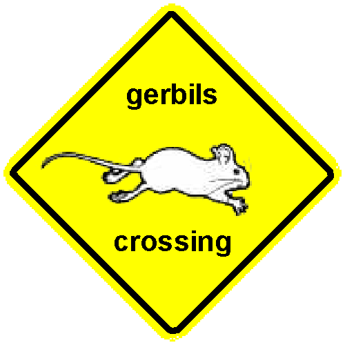 Gerbil crossing sign